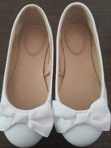 Janie and Jack white Patent Leather Sz 9 Mary Jane Shoes with Bow EASTER PARTY - Picture 1 of 6
