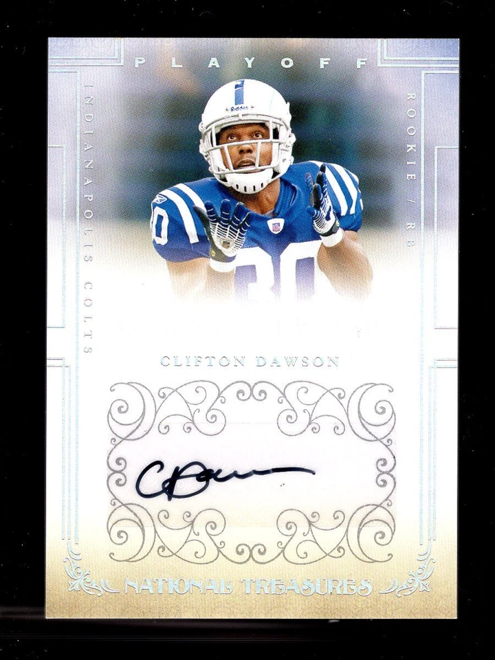 2007 NATIONAL TREASURES #179 CLIFTON DAWSON RC AUTO 240/299 COLTS - Image 1 of 1