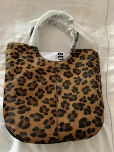 ELIZABETH AND JAMES LEOPARD LEATHER TOTE GRAB BAG - Picture 1 of 5
