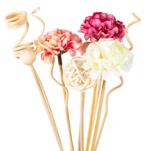10Pcs Pink Hydrangea Flower Rattan Diffuser Reed Sticks Fragrances Home Rattan - Picture 1 of 6