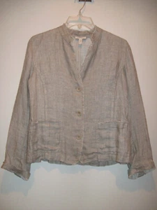 Giacca Eileen Fisher in lino biologico doppio tessuto taglia XS - naturale $298 - Foto 1 di 6