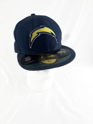 Los Angeles Chargers New Era 59Fifty Fitted Hat 7 3/8 NFL Football Cap Bolt Logo - Image 1 of 4
