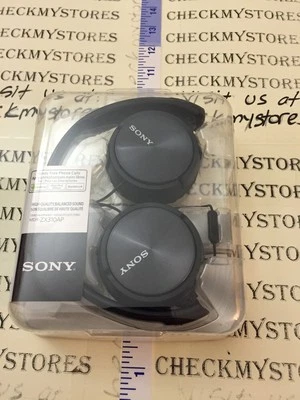 New Sony MDR-ZX310AP Headband Headphones with Microphone-Black - Photo 1/4