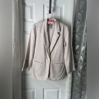 Blazer vintage Sag Harbor mezcla de lino de gran tamaño pecho único mujer talla 6P Foto 1 de 4
