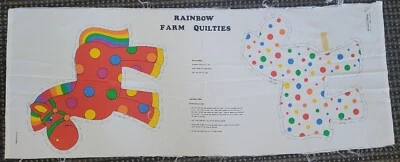Rainbow Farm Quilties Polka Dot Horse Cotton Blend Fabric Panel. Cut And Sew - Image 1 of 4