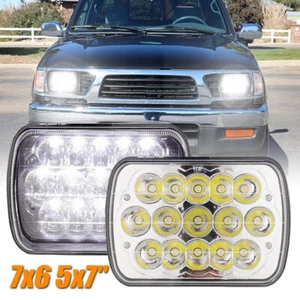 Pair 5x7" 7x6" LED Headlights Hi/Lo Beam H6054 For Dodge D150 D250 D350 Ram 50 - Picture 1 of 12
