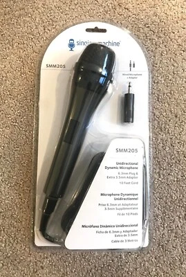 SMM 205 SINGING MACHINE Microphone w/ 10 Ft Chord + Adapter - NEW IN BOX - Image 1 of 3