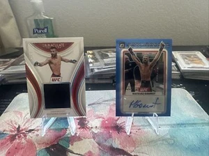 2023 Donruss Optic UFC Mateusz Gamrot Blue Prizm  Auto /99 Immaculate Patch/99 - Picture 1 of 4
