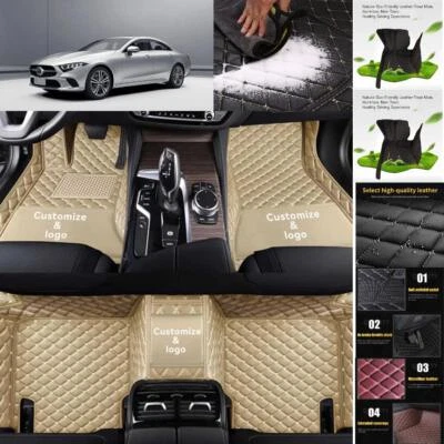 For Mercedes Benz CLS Car Floor Mats Liner Leather Waterproof Carpets Pad Auto - Image 1 of 4