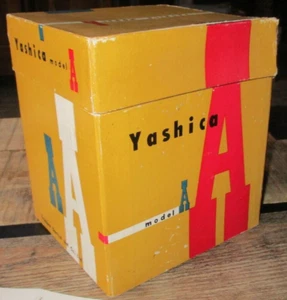 Rare boite coffret YASHICA vide+ Feuillet-Pour caméra MODEL A-Années 50 - Imagen 1 de 4