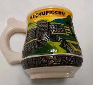 Machupicchu Peru Mug Inca Ruins Llama Coffee Machupicchu Embossed Decor - Picture 1 of 5