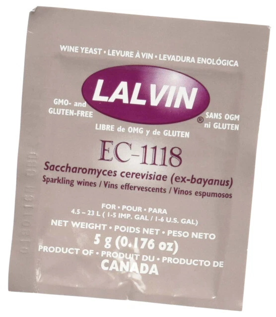Lalvin EC-118 0.176 oz Dried Wine Yeast - JS-6WAX-YGLA (Pack of 10)
