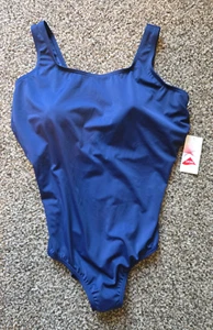 Lands' End Marineblau Einteiler Badeanzug Softschalen BH Damen Gr. 18W DD NEU - Bild 1 von 7