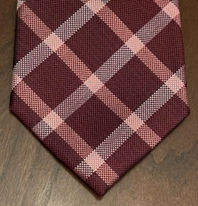 Michael Kors Burgundy 100% Silk Men’s Neck Tie Made In China - Picture 1 of 10
