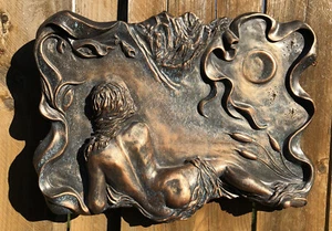 Nikki Castart HOT FUNDIDO Escultura de Bronce BAJO RELIEVE MUJER PLACA DE PARED FIGURATIVA - Imagen 1 de 12