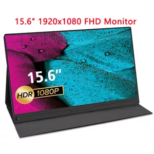 UPERFECT 15.6" IPS Portable Monitor LCD FHD 1080P HDMI USB Type-C Display Screen - Picture 1 of 11