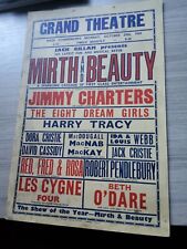 VARIETY THEATRE POSTER 1949,BOLTON GRAND,JIMMY CHARTERS,HARRY TRACY