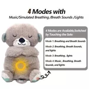 PELUCHE LOUTRE QUI RESPIRE- APAISANTE, SENSORIELLE-DOUDOU-LED-VEILLEUSE - Imagen 1 de 1