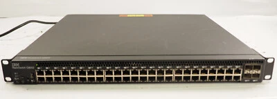 IBM G8052 49Y7922 48 RJ45 4 SFP Port Networking Switch with x2 450W PSUs - Image 1 of 4