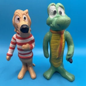 Vtg 1969 Lot 2 Walt Kelly Beauregard Hound Albert Alligator Vinyl Figures Japan - Picture 1 of 6