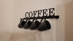 Coffee Mug Hanging Rack Holds 5 Large Coffee Cups! - Picture 1 of 3
