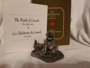 Franklin Mint The People Of Canada The Sailmaker Pewter Figure - Picture 1 of 10