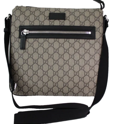 NEW GUCCI GG Supreme Monogram Brown Black Shoulder Messenger Bag 779846 UNISEX - Image 1 of 4