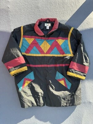 Chaqueta De Colección Dani Colby RN68205 Estampado Suroeste Azteca Estilo Parka Talla XXL Foto 1 de 4