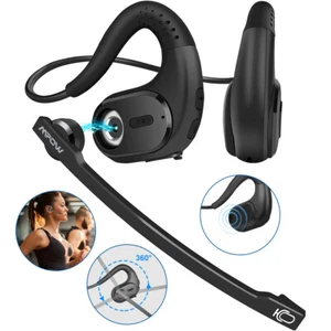 Mpow Wireless Bluetooth Headsets Detachable Mute MIC Open Ear Trucker Headphones - Picture 1 of 21