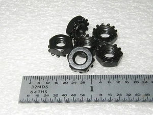 10-24 KEP 3/8" HEX NUTS BLACK STEEL - 50 pcs - Foto 1 di 1