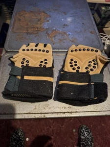 Vintage B1 Rollerblade Advanced Wrist Guard Gloves Padded Leather Brace Large - Picture 1 of 4