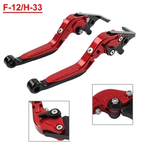 CNC Folding Extendable Brake Clutch Levers For Honda VFR1200/F 2010-2014 Red - Picture 1 of 11