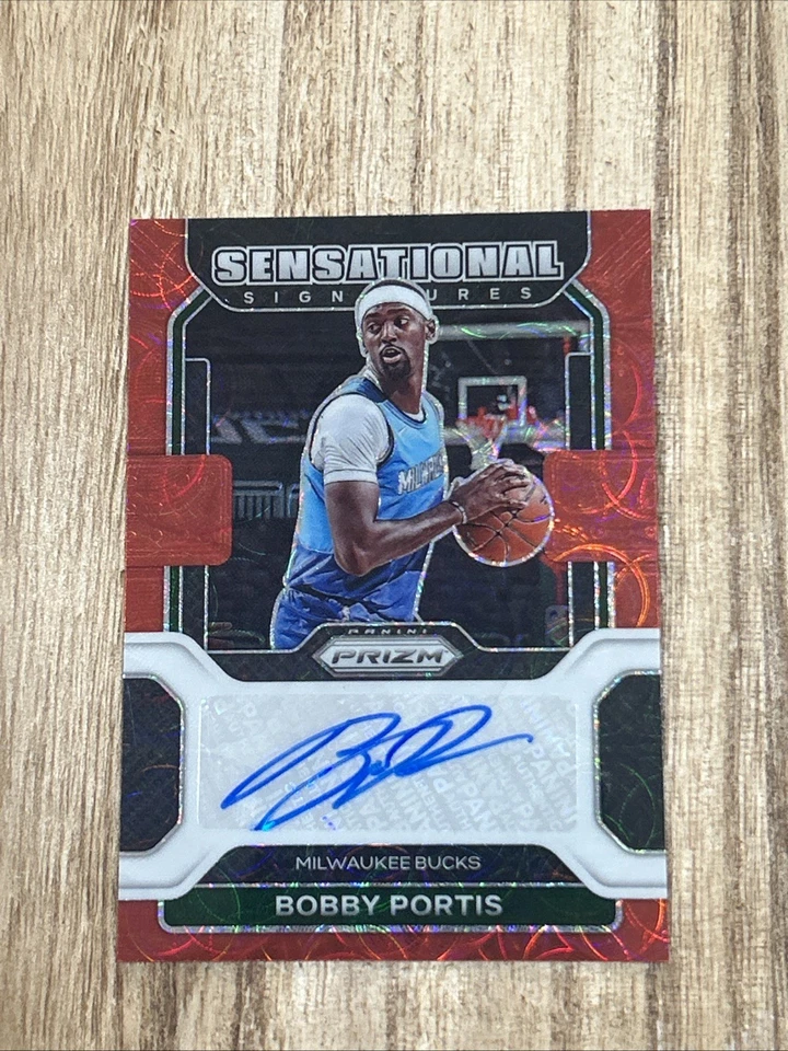 2021-22 Panini Prizm Bobby Portis Sensational Signatures Red Choice Auto #SS-BPT - Image 1 of 2