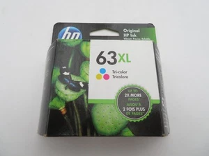 HP 63XL Tri-Color Ink Cartridge OEM Sealed Exp 02/2022 Free Shipping - Picture 1 of 2