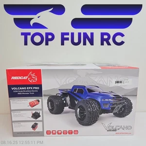 Redcat Volcano EPX PRO 1/10 Scale Brushless Monster Truck Blue - Picture 1 of 2