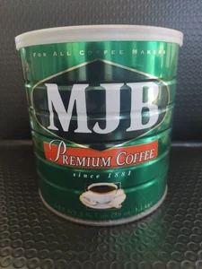 Lata de café de metal premium MJB vacía vintage de lectura - Imagen 1 de 13