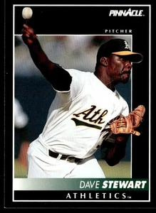 1992 Pinnacle Dave Stewart Oakland Athletics #157 - Foto 1 di 2