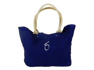 Navy Blue Canvas Tote Bag, Double Loop Handles, Shopping, Beach, Yoga, Gym - Picture 1 of 6