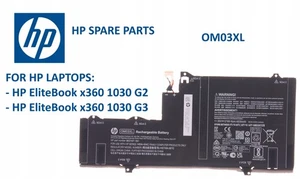 Bateria do laptopów HP OM03XL HP EliteBook x360 1030 G2 G3 - Zdjęcie 1 z 4