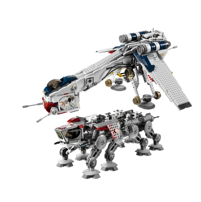 Ladrillos genéricos Alt of Lego Star Wars: Republic Dropship y AT-OT (10195). ¡Leer! Foto 1 de 2