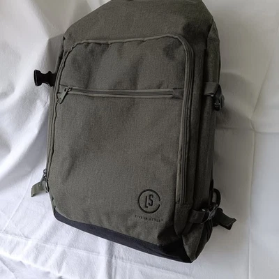 Großer Rucksack dunkelgrün Live in Style Laptop Reiserucksack Handgepäck NEU - Bild 1 von 4