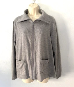 Chaqueta suéter para mujer White Stag cremallera completa talla mediana 8-10 gris - Imagen 1 de 8