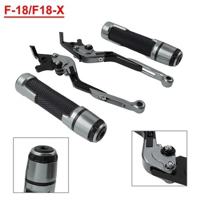 Gray Brake Clutch Levers Handlebar Grips Sets For BMW C650GT C600 SPORT 2011-16 — 第 1/4 张图片