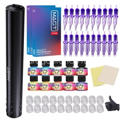 MAST Set tatuaggi wireless albero tour fly pen macchina cartucce inchiostri trucco permanente