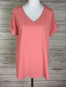 Zenana Outfitters Women’s Pink V-Neck Cuff Sleeve 100% Polyester Top Size M - Picture 1 of 12