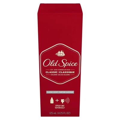 Old Spice Colônia Spray Masculino, Perfume Clássico, Fl Oz 4,25 - Imagem 1 de 4