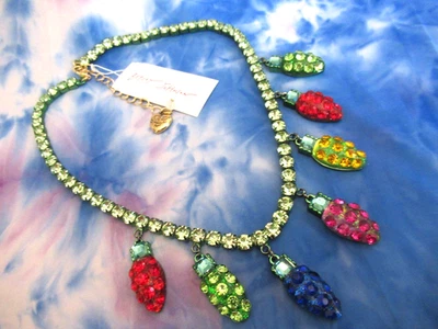 Betsey Johnson Jingle Bell Collar Luces de Navidad Adorno de Vacaciones Nuevo con Etiquetas Foto 1 de 4