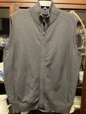 Hombres Gris Harrison Davy Cuarto Cremallera Suéter Chaleco Tejido Gofre Textura Talla L Nuevo sin Etiquetas Foto 1 de 4