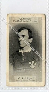 (Gc2185-437) Clartke, Football Series, #54 G.L.Lloyd, Newport 1902 G-VG - Bild 1 von 2