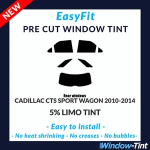 EasyFit Static Pre Cut Tint For Cadillac CTS Sport Wagon 2010-14 - 5% Limo Rear - Picture 1 of 3